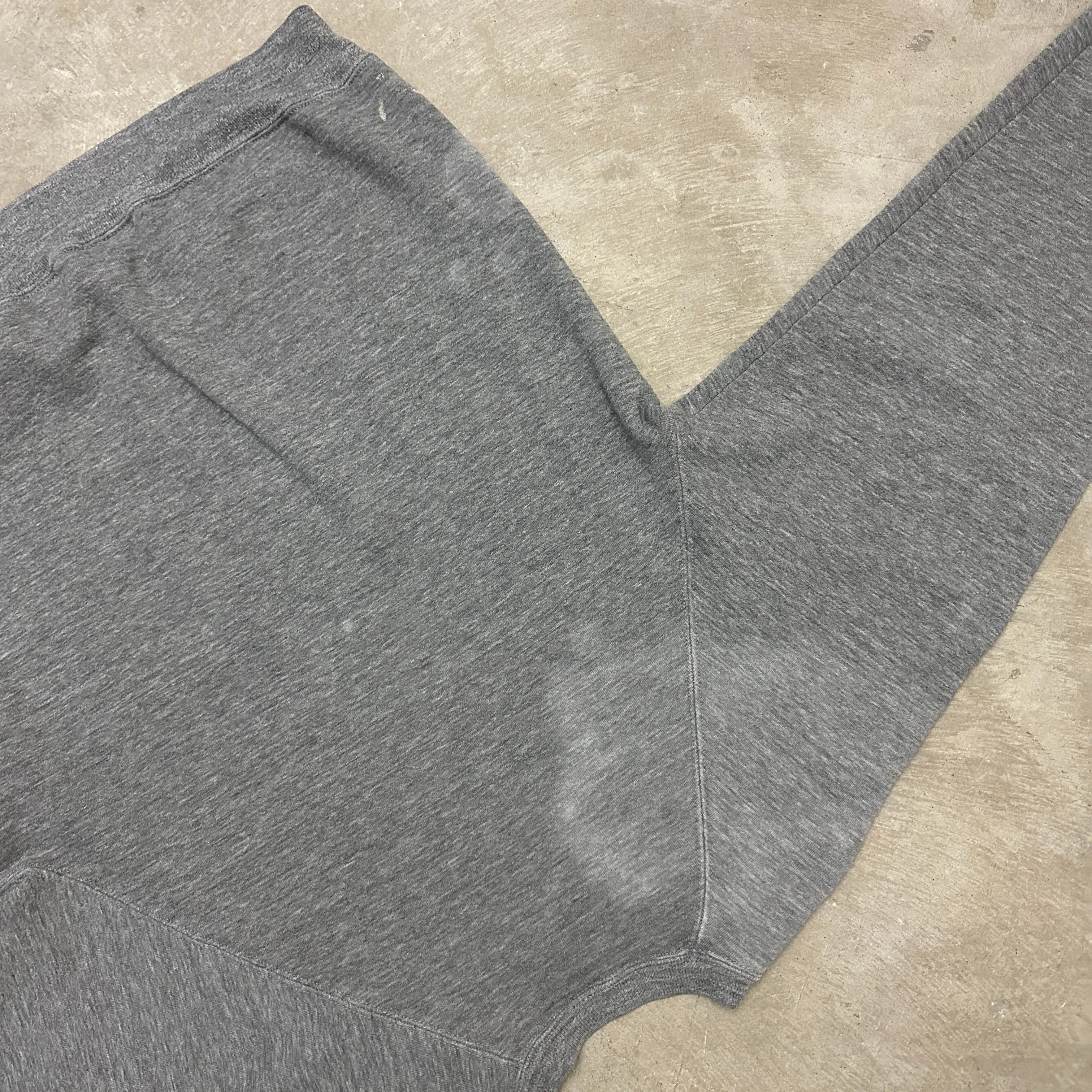 90s Gray Raglan Blank Crewneck Sweatshirt L Q41