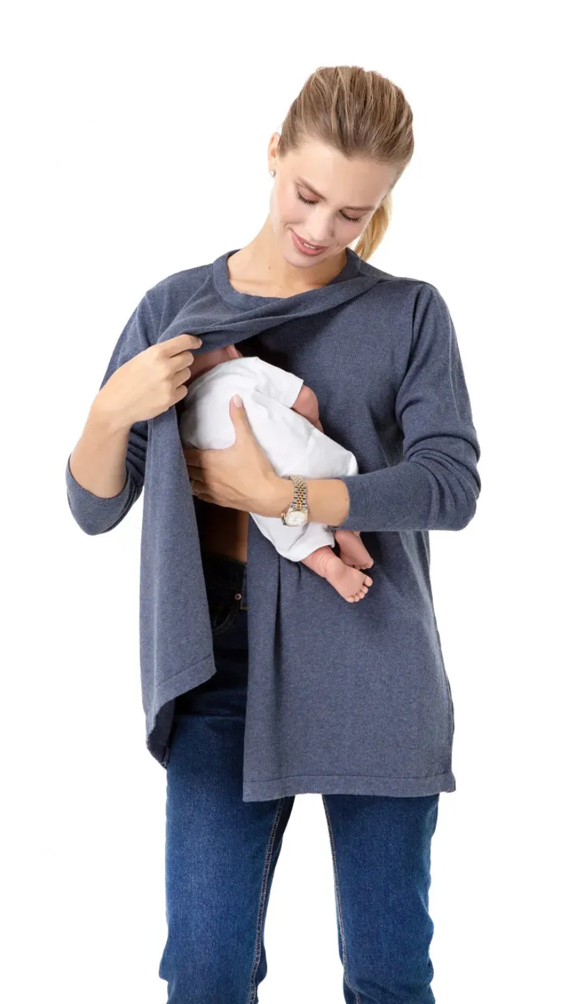 Accouchée Casual Elegance Knitwear Sweater for Pregnancy, Nursing, & Beyond