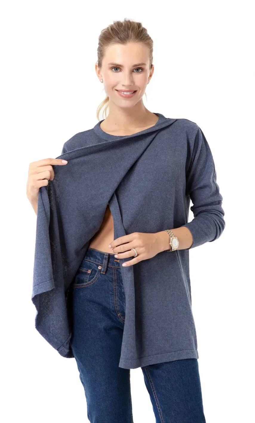 Accouchée Casual Elegance Knitwear Sweater for Pregnancy, Nursing, & Beyond