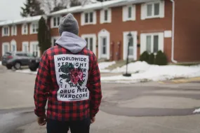 Backpatch Flannel Coaches Jacket