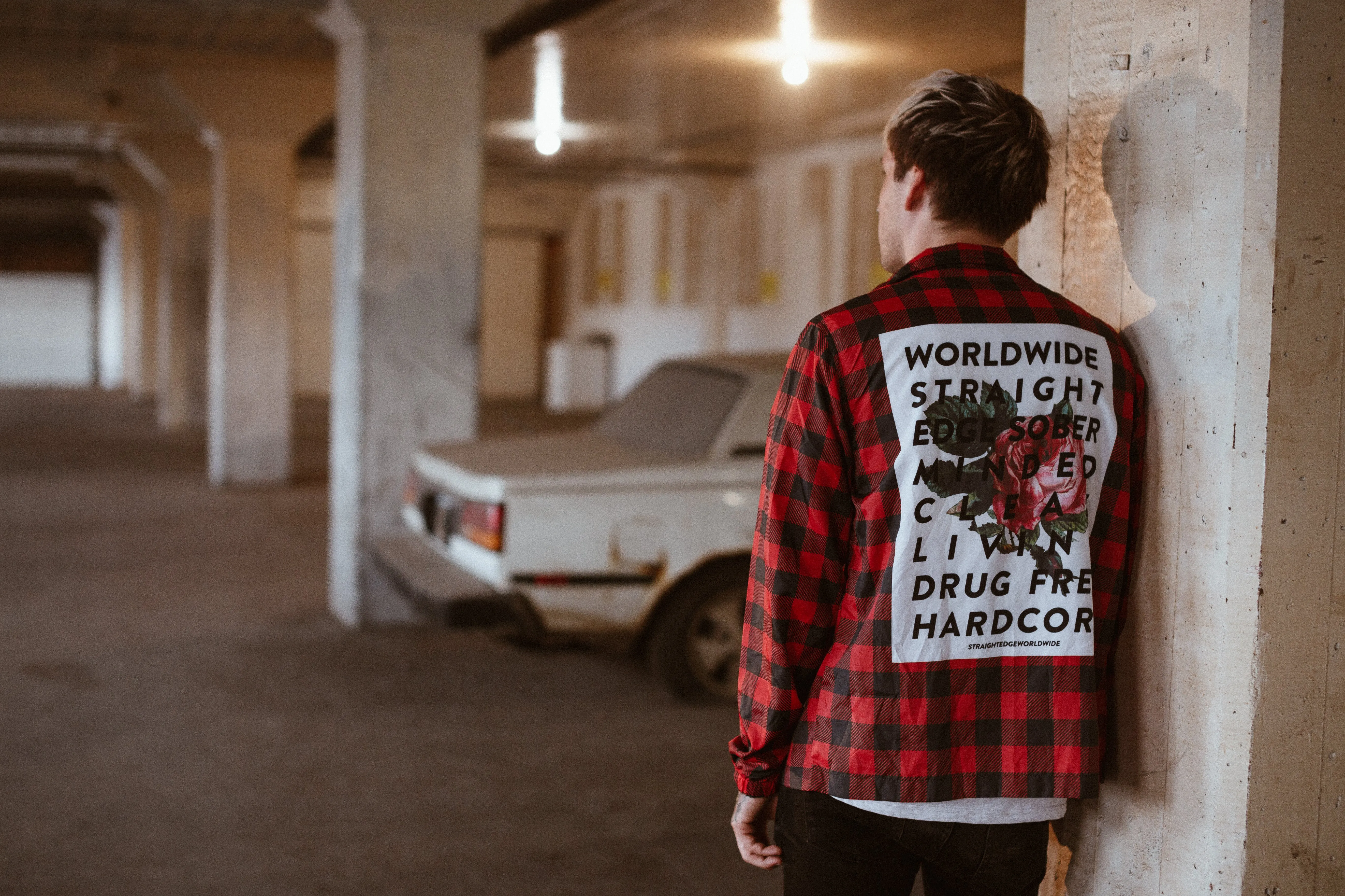 Backpatch Flannel Coaches Jacket