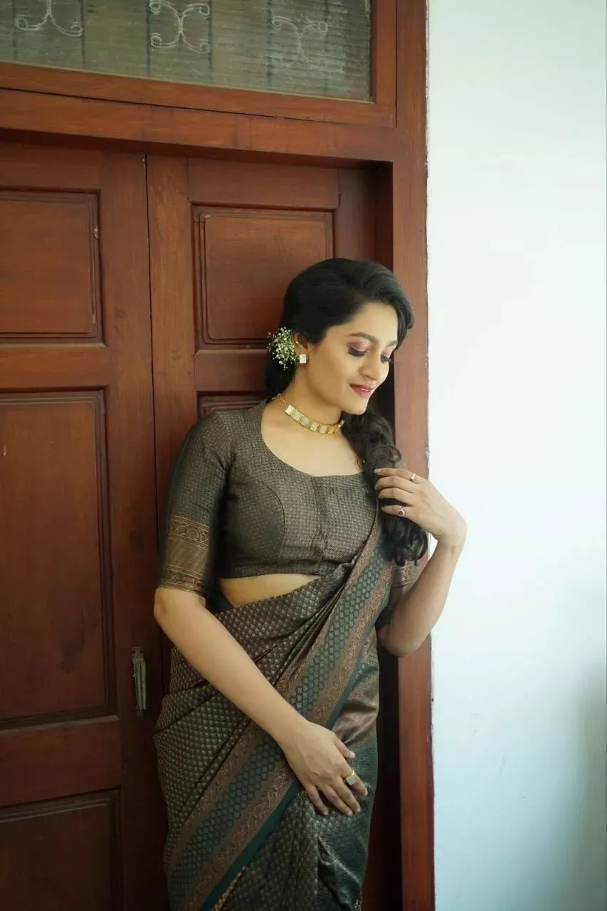 Banarasi Soft Silk Saree With Blouse For Women's