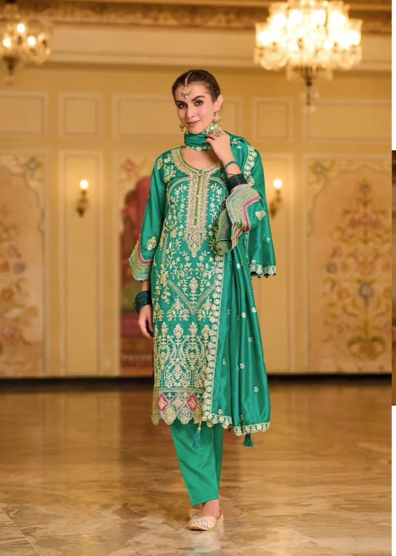Beautiful Classical Eba Anokhi Premium silk Chudidar Suit 1639