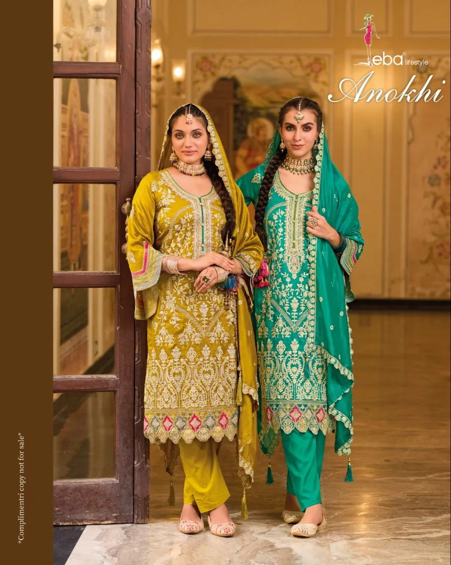 Beautiful Classical Eba Anokhi Premium silk Chudidar Suit 1640