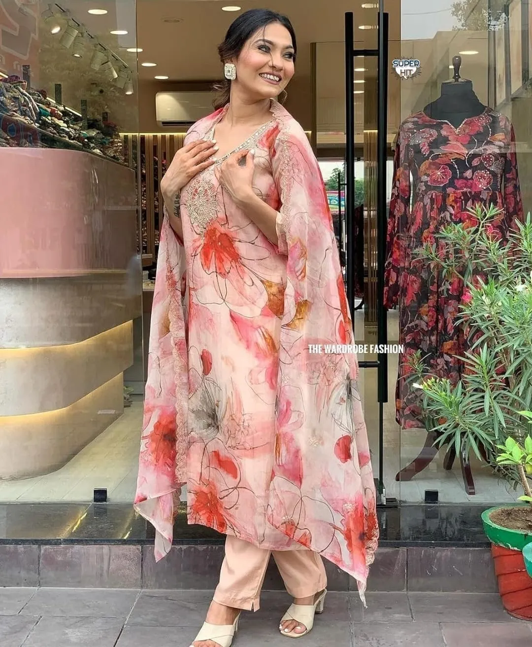 Beautiful Designer Party Wear Summer Pure Orgenza Salwar Suit