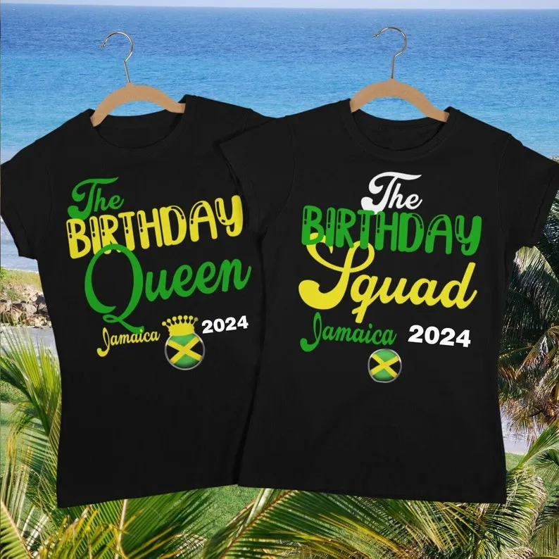 Birthday Queen, It's My Queen's Birthday Couples Jamaica Vacation 2024, birthday squad shirts