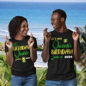 Birthday Queen, It's My Queen's Birthday Couples Jamaica Vacation 2024, birthday squad shirts