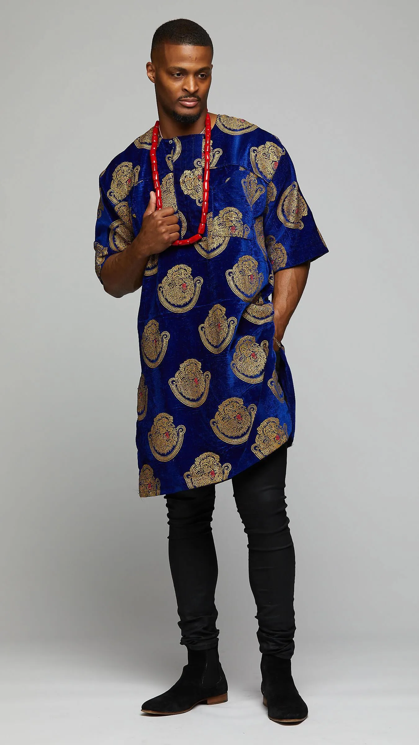 Blue Traditional Nigerian Isiagu