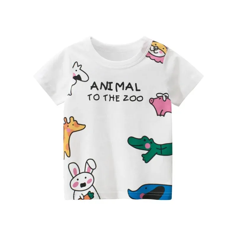 Children Summer Cartoon Short Sleeve T-Shirt