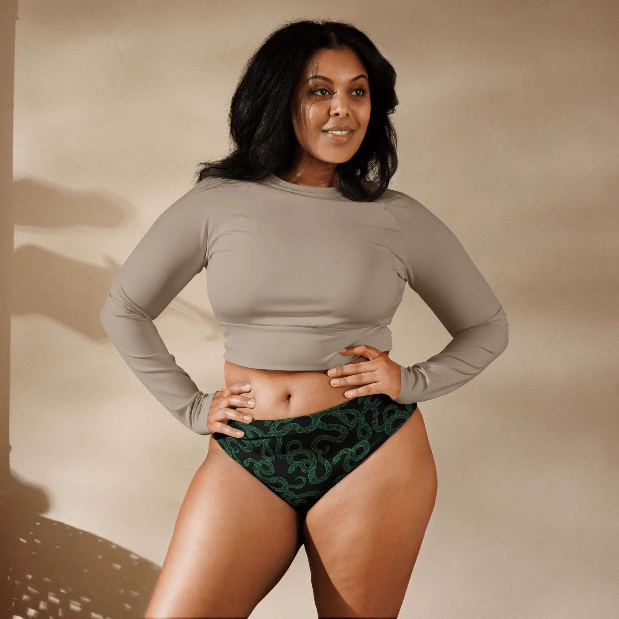 Cursed Coils High-Waited Sport Bikini Bottom