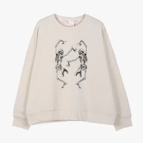 Dance with the Dead Beige Sweatshirt
