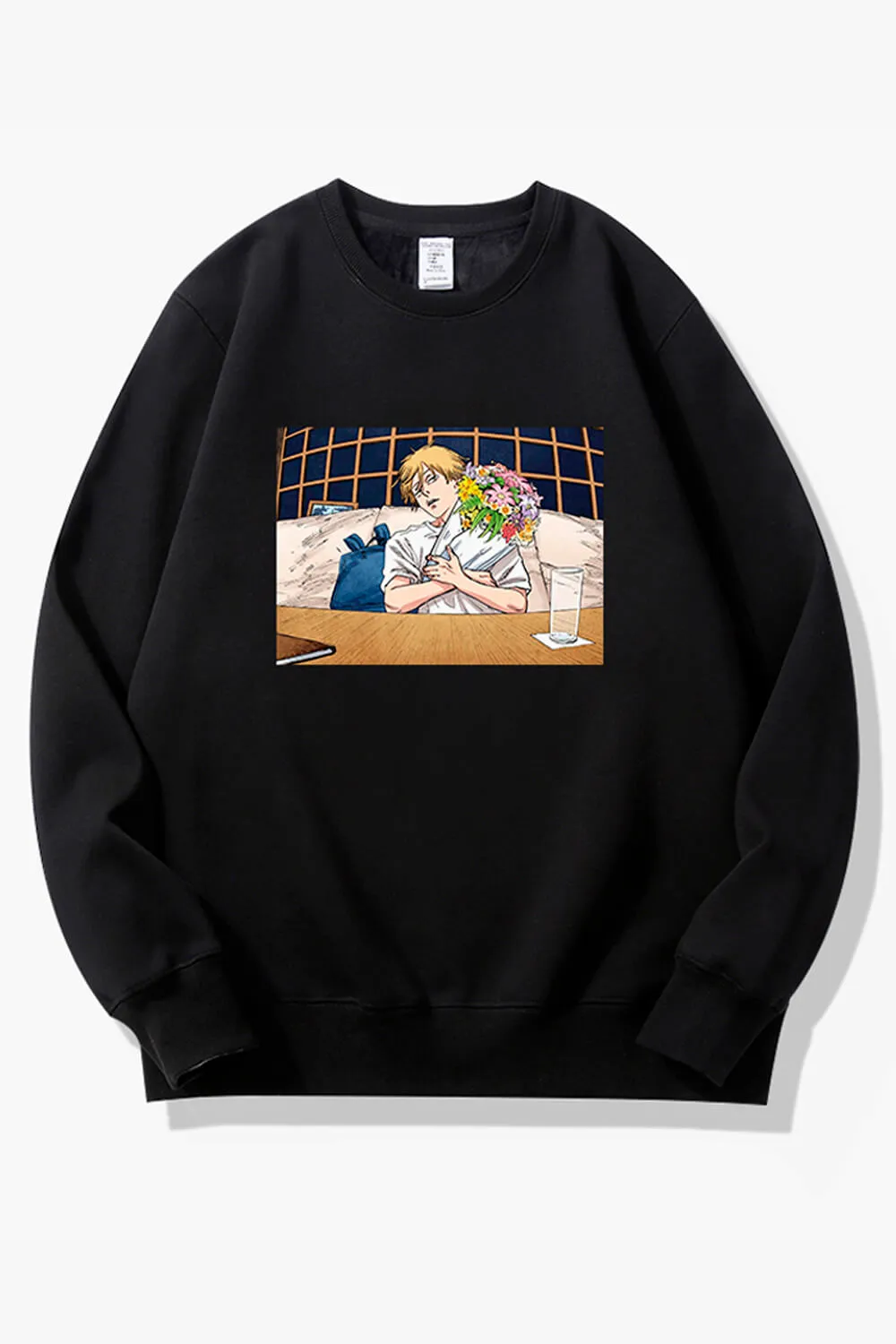Denji With Flowers Sweatshirt Chainsaw Man