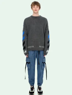 DIAG BRUSHED MOHAIR KNITWEAR