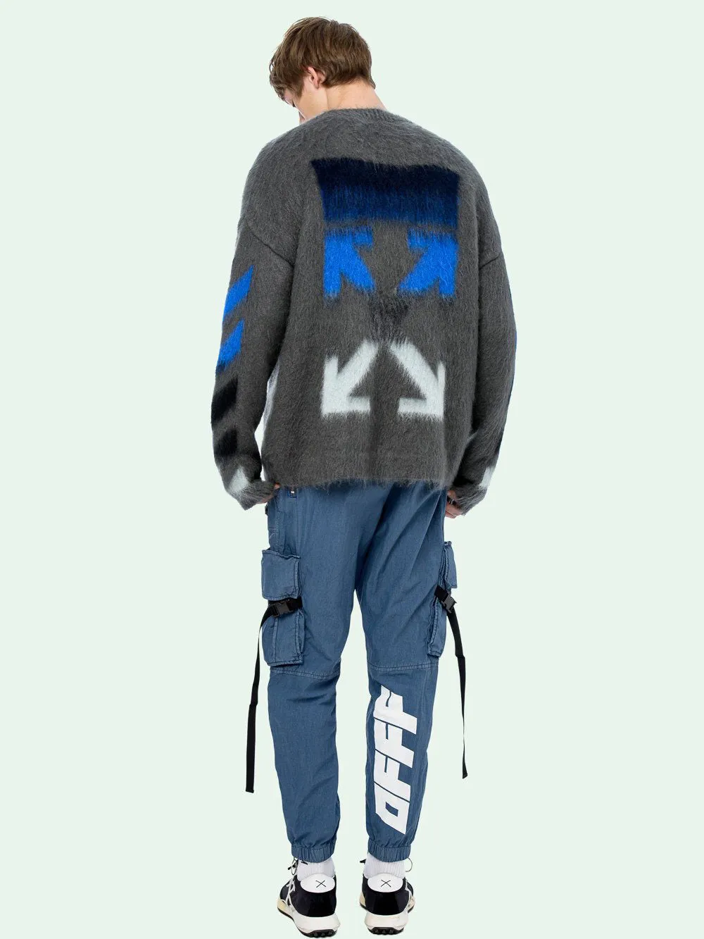 DIAG BRUSHED MOHAIR KNITWEAR