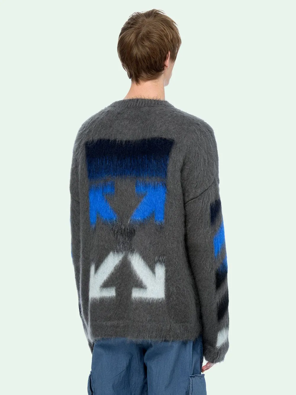 DIAG BRUSHED MOHAIR KNITWEAR
