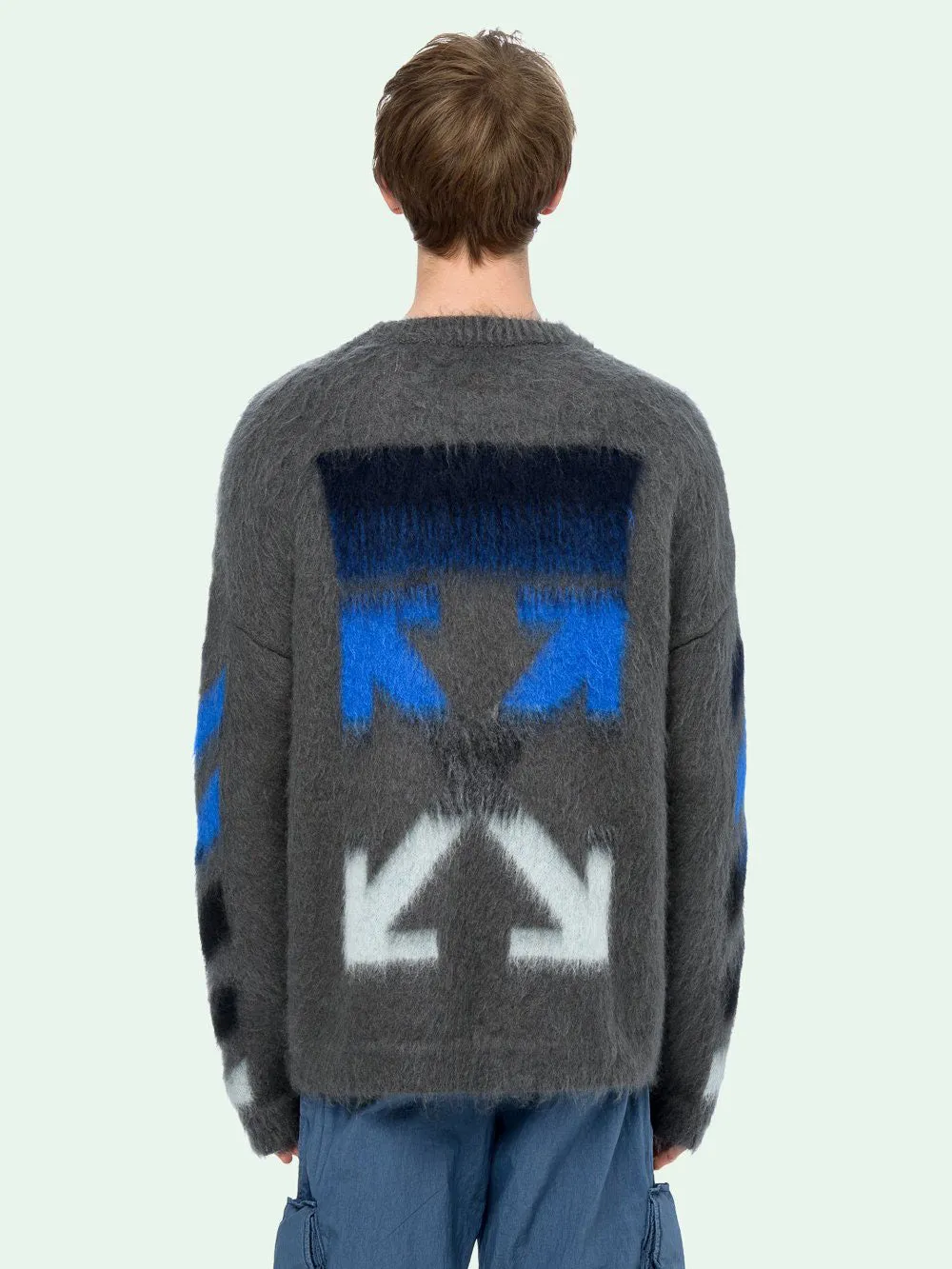DIAG BRUSHED MOHAIR KNITWEAR