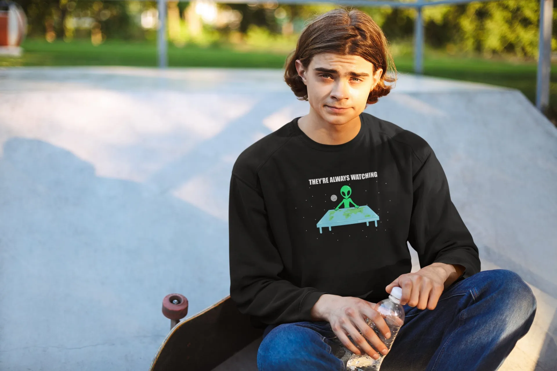 Flat Earth Alien Unisex Sweatshirts