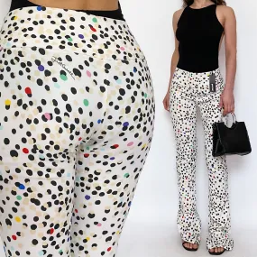 Just Cavalli White Polka Dot Pants - Size 6