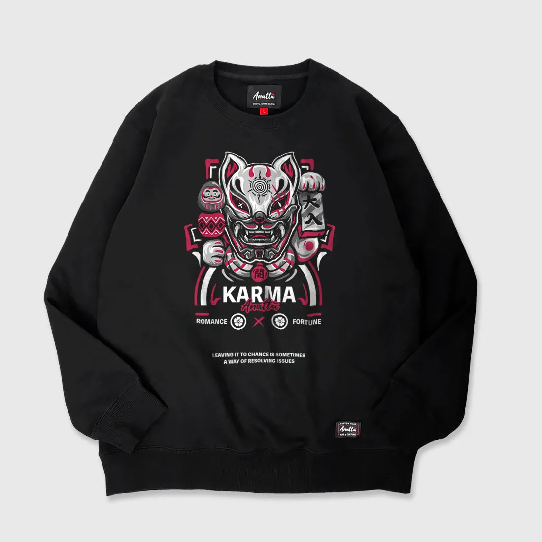 Lucky cat with evil mask - Sweatshirt