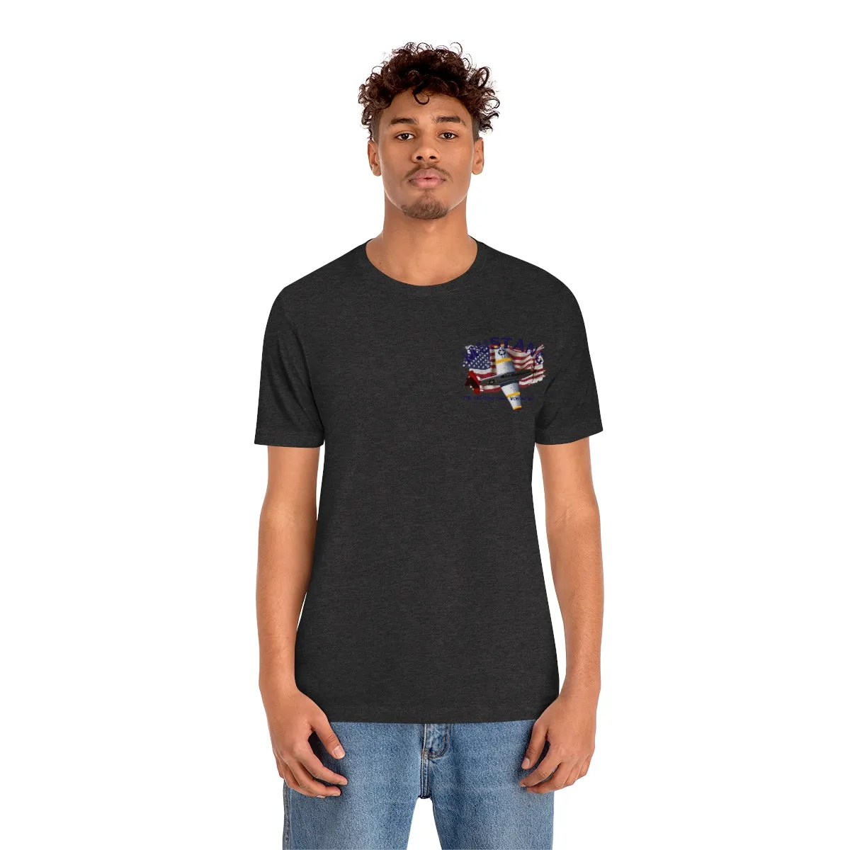 Military T-shirt P-51 Mustang Aircraft , American made, American Flag, Patriotic