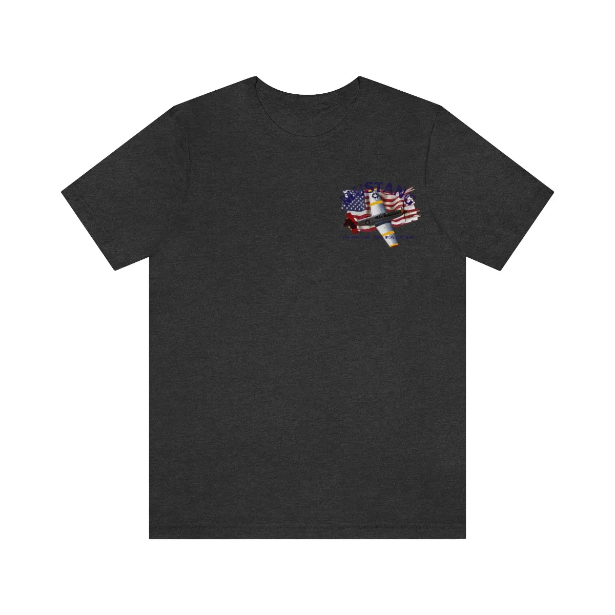 Military T-shirt P-51 Mustang Aircraft , American made, American Flag, Patriotic