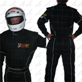 Racegear WA 2 layer Black Med Racesuit - SFI 3/2A/5