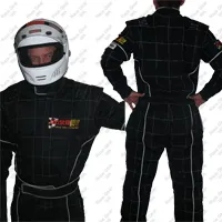Racegear WA 2 layer Black Med Racesuit - SFI 3/2A/5