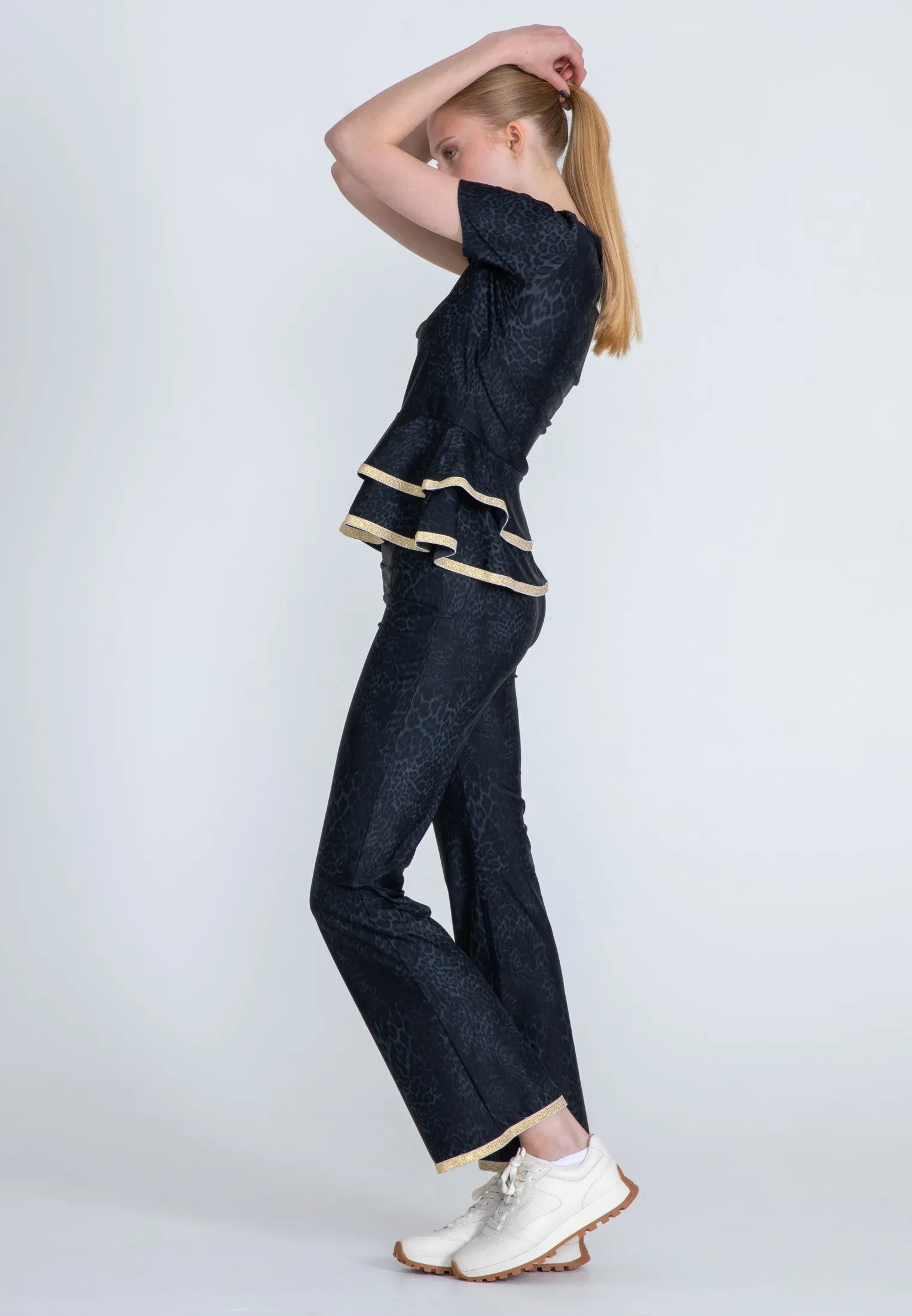 The Bootcut Sport Pants Gold - Grey Leo